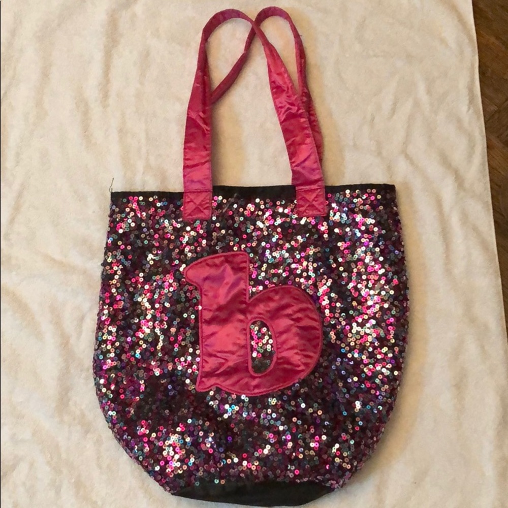 B sequin bag